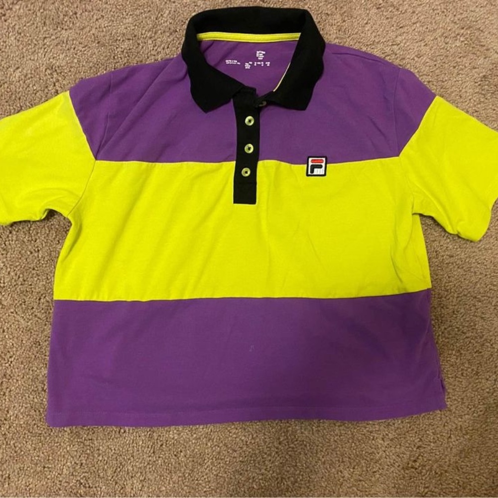 FILA Crop Top Yellow / Purple